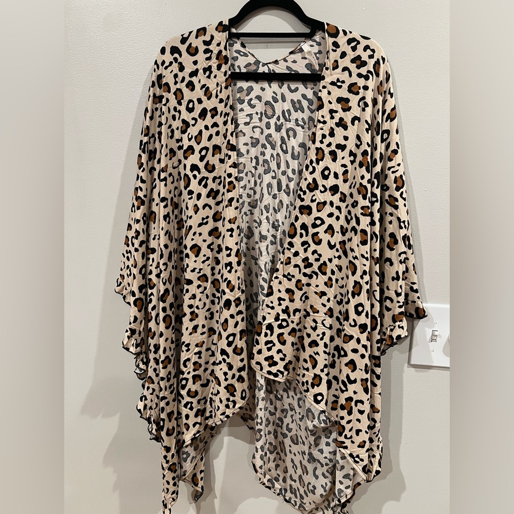 Lime n Chili leopard print Boho kimono size Small/Medium